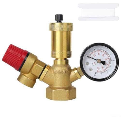 Innovative Brass Boiler Safety Kit with Advanced Pressure Release Valve and Fast Acting Air Vent for Heating Systems