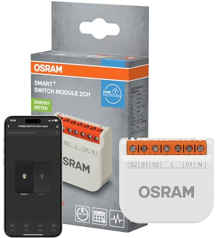 OSRAM SMART+ WiFi Schaltmodul 2 Kanal 10A Energiezähler Weiß