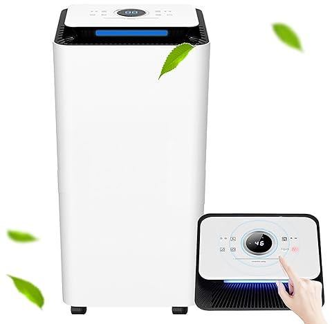 DéShumidificateur 12L/Jour, DéShumidificateur Industriel De Sous-Sol (20-80㎡), RéServoir D'Eau 2,5L, Programmable, Avec Mode SéChage/Purification De L'Air, Drainage Continu
