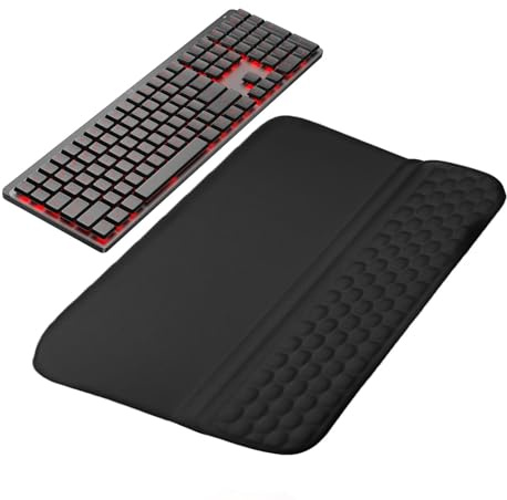 43 x 24.5 cm Handballenauflage mit Tastaturständer mit Memory-Schaum | mit Memory-Schaum und rutschfester Basis Ergonomische Tastaturablage gelenkschonend Handgelenk Komfort Handgelenkauflage