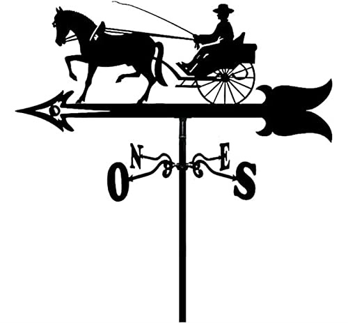 XJBTBA Wetterhahn – mit Tier-Silhouette-Ornament, aus Metall für den Außenbereich, Dach, Gartenmontage, Wetterfahne, Windrichtungsanzeiger, Gartenstecker, Kunst, Hofdekoration, Windfahne