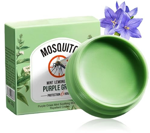 Mosquito Bite Relief - Mosquito Balm with Purple Grass - Natural Bite and Sting Relief Cream for Insect Bites - Family Use & Hiking, Camping, Travel Essentials