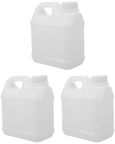 CALLARON Brocca D'acqua in Plastica Riutilizzabile da 1 Litro con Coperchio Anti-perdita, Contenitore per Stoccaggio Olio, Colla e Prodotti Chimici, Set da 3 Pezzi per Uso Domestico,
