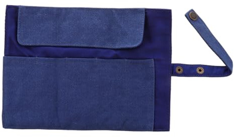 Organizador de Relojes en Rollo de Lona Azul para Viaje