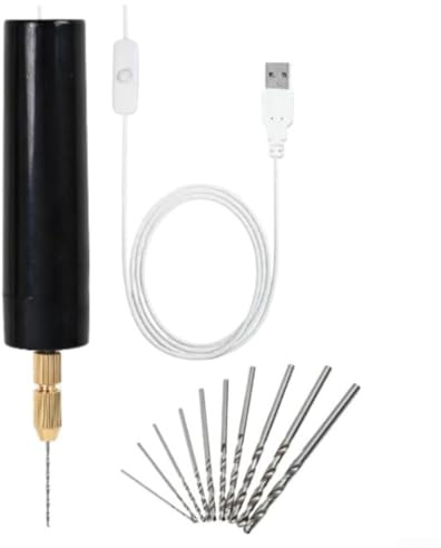 For Mini Electric Drill with 1.8m Power Cord and Ergonomic Design for Resin Jewelry Making Polymer Clay Sculpting Work (black)