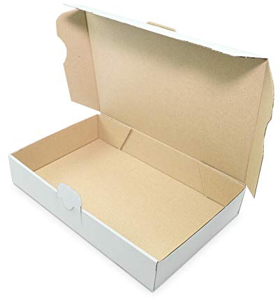 verpacking 500 Maxibriefkartons Versandkartons Faltschachtel Faltkarton Maxibrief 240 x 160 x 45 mm, Weiss, MB-3