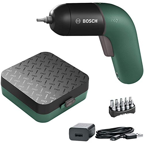 Bosch Professional Visseuse sans Fil - IXO Edition Basic Green (6e génération, rechargeable avec câble micro USB, variateur de vitesse, livré avec un coffret de rangement)