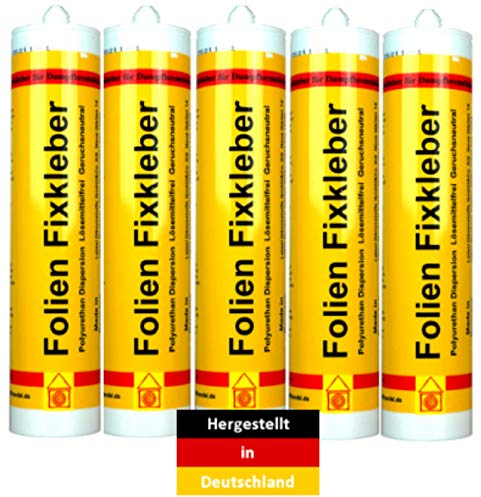 Lot de 5 tubes de colle pour frein à vapeur - Colle d'étanchéité - Sans solvant - Cartouche de 300 ml