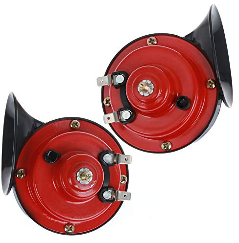 2 Pcs 300DB Super Loud Train Horn for Truck Train Boat Car Air Electric Snail Single Horn, 12v Waterproof Double Horn Raging Sound Raging Sound for Car Motorcycle