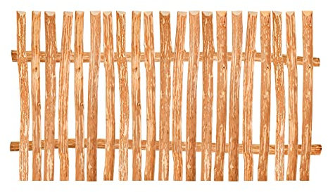 BooGardi Elemento de valla avellana · 144 tamaños · 50 x 120 cm (7-9 cm) · Valla de estacas para valla de madera · Valla de jardín