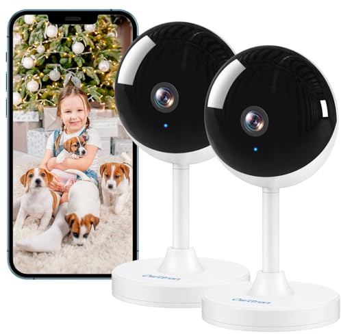 owltron Überwachungskamera, Babyphone mit Kamera,2.4Ghz Kamera Überwachung innen,Hundekamera mit Bewegungserkennung,Nachtsicht,2-Wege-Audio,WLAN Kamera für Hunde/Haustierkamera,Alexa-kompatibel