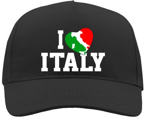 Generico Casquette Italie pour homme et femme Gadgets Cadeau Amoureux Italie - I Love Italy, I love Italy, Taille Unique