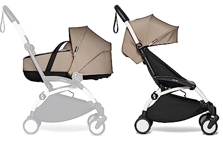 Passeggino Completo BABYZEN YOYO2 - Include YOYO Navicella (Talpa), Telaio (Bianco) & Rivestimento colorato 6+ (Talpa) - Per Bambini fino a 22 kg