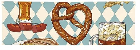 Octoberfest Banner 60x180 CM Beer Festival Backdrop Decor Beer Glasses Pretzel Sausages Party Supply Yard Banners Photography Background For Wall Front Door Home