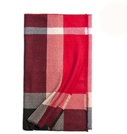 RWRAPS Karierter Wollschal für Herren, europäischer und amerikanischer Kaschmirschal für Damen, beliebter Herbst- und Winterschal (Farbe: A, Größe: 45 * 200 cm) (B 45 * 200 cm)