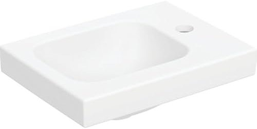 Geberit iCon Light Handwaschbecken, 38 cm x 28 cm, ohne Hahnloch, ohne Überlauf, Ablagefläche rechts, 501830, 501.830.JT.1, Farbe: Weiß