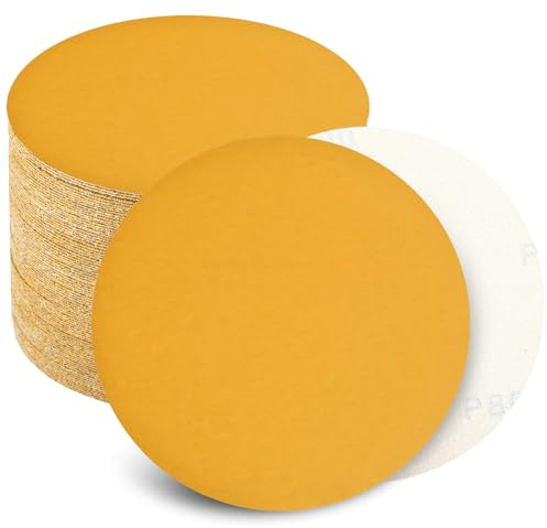 Keeimp Lot de 100 disques abrasifs auto-agrippants sans trou, grain 800, papier abrasif Da pour automobile et travail du bois, 15,2 cm