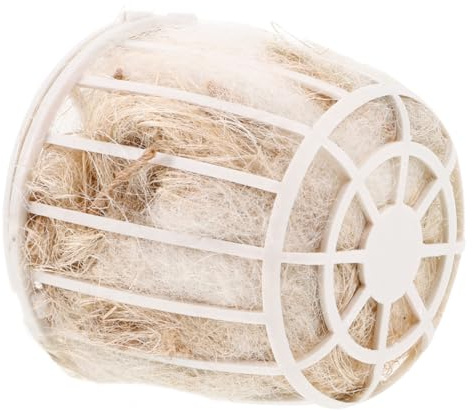 WOONEKY Nistmaterial Für Vögel Aus Baumwolle Und Jute Mit Korb | Atmungsaktives Vogelnestmaterial Für Kanarienvögel Wellensittiche Und Kleine Vögel Für Garten Und Vogelkäfige