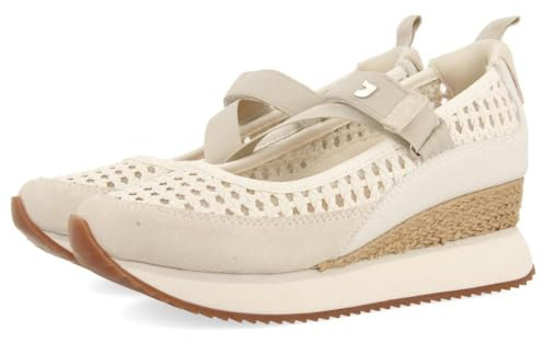 Zapatillas Abiertas Piel CUÑA Rafia Belmont