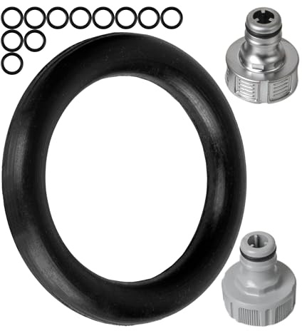 Ersatz O-Ringe Set, 12 Stück, für G 1/2 Zoll Garten Stecksysteme, kompatibel mit Gardena 21 mm Hahnverbinder, 18240-20, 18220-20, 15273, aus Silikon, Ø 16 x 11 mm, Ersatzteil Dichtring für 5303-20