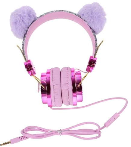 Uonlytech Junge Mädchen Ohrhörer Mit Lautstärkeregelung Gepolstert Und Leicht Für Schule Mädchen Musik Spielen Reisen Stereo-Headset Mit Geräuschisolierung