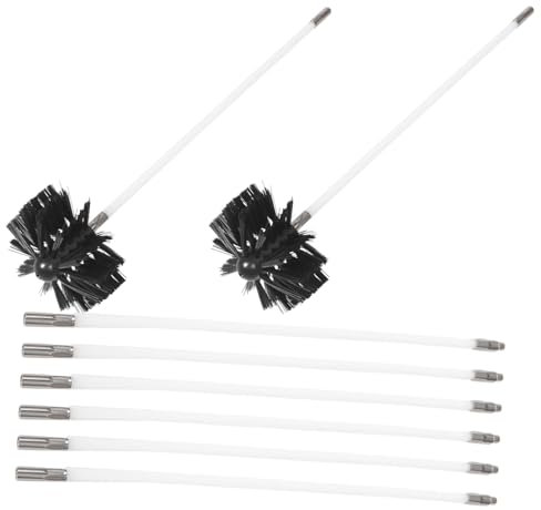MAGICLULU Kit De Nettoyage De Cheminée Brosse Multifonction pour Conduits De Sécheuse Et Intérieur Manche Robuste Et Facile à Utiliser