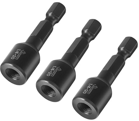 3PCS 1/4-20 Hanger Bolt Drivers,Hanger Bolt Install Tool with 1/4 Hex Shank,Suitable for Double-Headed Screws, Essential for Woodworking