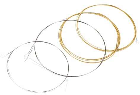 Yardwe Cuerdas de Repuesto para Mandolina, Acero Inoxidable, 4 Piezas, Resistentes al Desgaste, para Cambio Fácil en Instrumentos Musicales