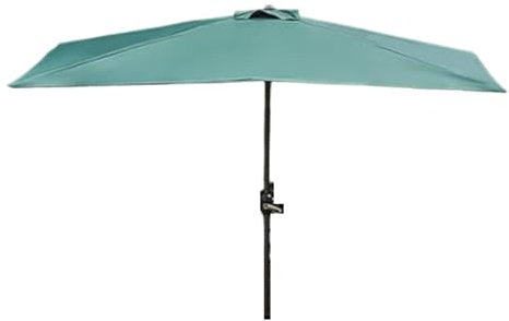 SBCGFY Parasol de terrasse, Parasol d'extérieur, Demi-Parasol de terrasse, Parasol de marché extérieur, Parasol rectangulaire Mural sans Base, Parasol de Plage(Vert 250 * 130cm)
