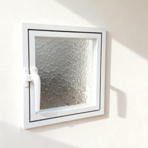 AYHARYLH Ventana De Aluminio,Ventana Empotrada,for Ventilación Doméstica con Rotación De 360°,for Cobertizos, Gallineros, Invernaderos Y Garajes(Wit,30cm/11.8in)