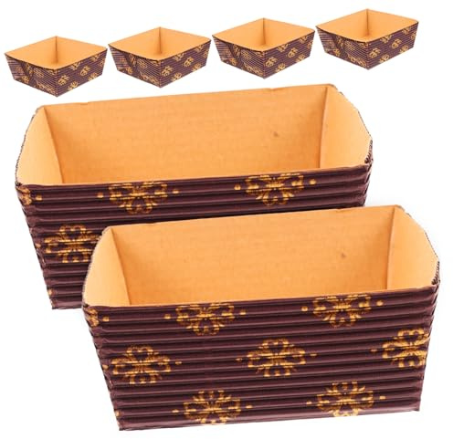 DECORNIJIA 25 piezas Unidades Moldes de Papel para Hornear Pan Desechables Resistentes al Calor para Bizcochos y Postres para Pastelería y Celebraciones