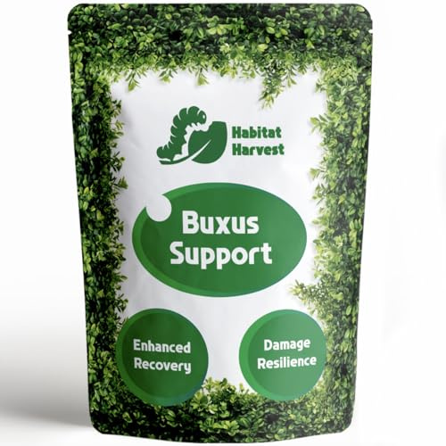 Habitat Harvest, Buxus Support, Box Tree Hedge Rescue Formula | Safe for Bees, Birds & Pets | 50g Treats up to 300m² | Fast-Acting Recovery Support for Box Hedges