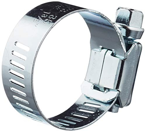 Merriway BH03447 (2 Pcs) Jubilee Pipe Hose Clip Clamp, Size 1: 25-35 mm (1 inch to 1.3/8 inch) Mild Steel - Pack of 2 Pieces, Grey