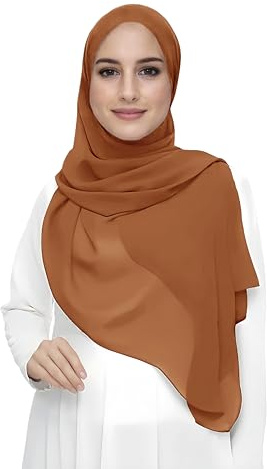 Lina & Lily Damen Muslim Premium Chiffon Hijab Kopftuch Schal aus Leicht Stoff