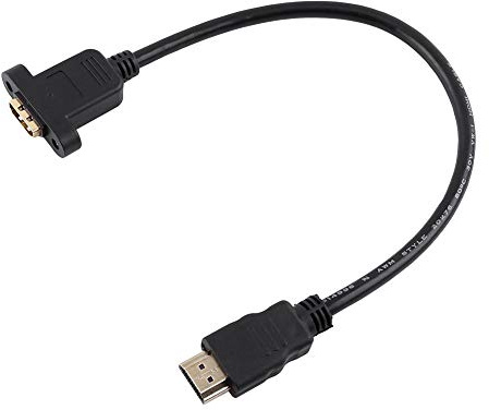 Hakeeta Adaptateur HDMI, Câble d'Extension 30cm / 100cm, Mâle/Femelle Avec Trou de Vis (30cm)