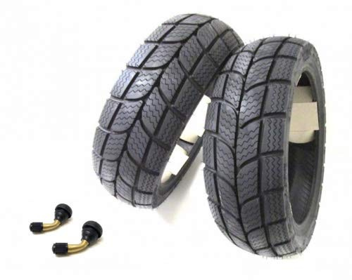 KENDA Winter Roller Reifen Winterreifen inkl. Ventil Set Satz passend für Kreidler, Kymco, Linhai (120/70-12 + 130/70-12)