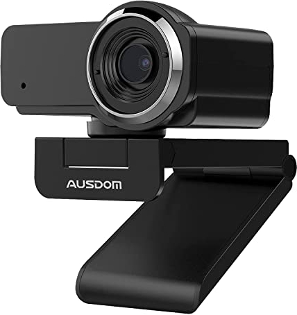 AUSDOM AW635 HD 1080p Webcam con micrófono para pc, USB Streaming Cámara Web, FOV de 60° Plug & Play Webcam para Ordenador Mac portátil Escritorio Twitch Zoom Skype Google Meet Teams Videollamadas