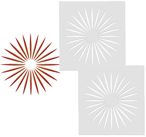 DUBENS 2 Stück Sonne PVC Schichtung Schablonen für DIY Scrapbooking/Foto Album Dekorative Präge DIY Papier Karten Handwerk
