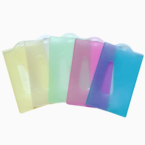 5 Pcs Kartenhüllen, ID Ausweishalter, Kartenhülle Namensschilder, für Studentenausweise, Business Ausstellung Karten, Visitenkarten, Buskarten