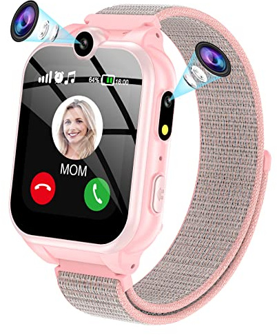 PTHTECHUS® Kinder Smartwatch Telefon – Kinder Uhr mit Zwei Wege Gespräch MP3 Dual Kamera Rechner Rekorder und SOS Hörbuch Spiel Uhr für 4-15 Jahre alt Jungen Mädchen Geburtstags Geschenke