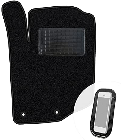 moto-MOLTICO Fahrer Fußmatte Auto Velours Fahrerseite Autoteppiche Schwarz Fahrermatte 1-teilig passend für Peugeot 207 CC 2007-2012