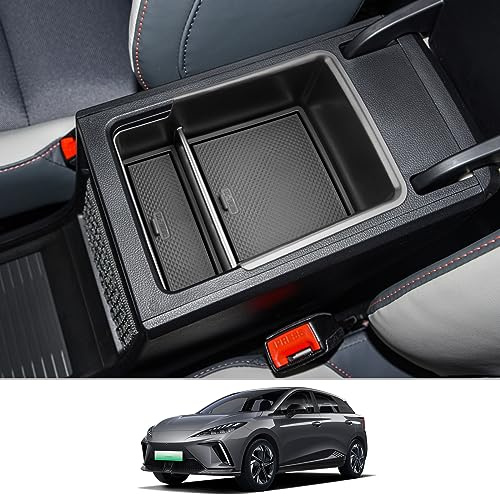 CDEFG Compatible con MG4 MG 4 EV Eléctrico 2022-2025 Consola Central Organizador Caja de Almacenamiento MG4 Almacenamiento Auto Center Console Tray MG4 2025 Accesorios (Negro)