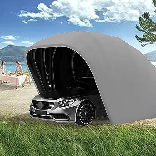 Tenda per Auto Portatile, Tenda per Auto Mobile in Acciaio Inossidabile, Rimessa per Auto Telescopica Pieghevole, Tenda Antipioggia Durevole per attività