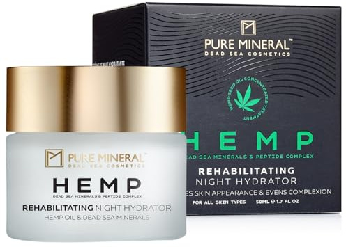 PURE MINERAL - Regenererande Nattkräm med Hampaolja - 50ml | Nattkrämen med hampaolja vårdar under natten och hjälper huden att kännas slätare, fastare och utvilad.