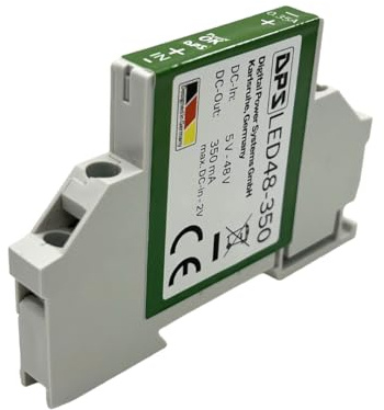 DPS - DC DC Wandler Hutschiene Din Rail Ultradünn 8.8mm Buck Step Down (LED48-350)