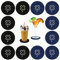 TYXHXTF 12 Piezas Posavasos para Bebidas Redondos, Set de Posavasos de Fieltro, Absorbente Reutilizable Antideslizante, para Inauguración Cumpleaños para Botellas Cerveza Bar Café Té