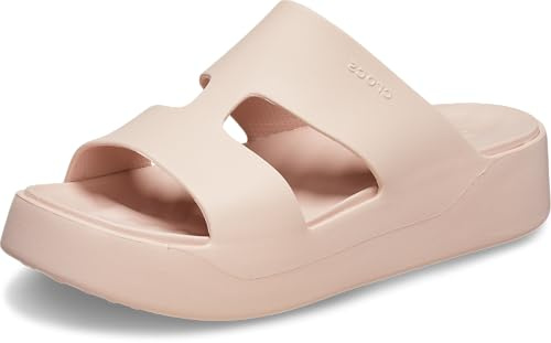 Crocs Women Sandal, Getaway Platform H-Strap, Quartz, 3 UK Women