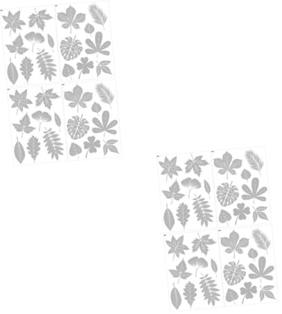 Alipis 4 Juegos Adhesivo anti-choque de aves voladoras calcomanías de ventana de pájaro calcomanías de ventana transparentes Pegatinas anti-colisión para pájaros formas de hojas pegatinas