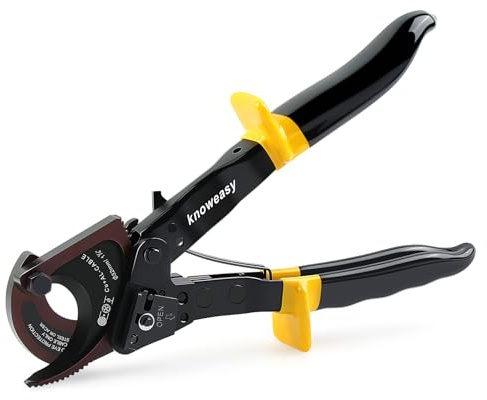 Ratchet Cable Cutter,Knoweasy Upgraded Cable Cutter and Ratchet Wire Cutter Works for Aluminum and Multi-core Cables up to 240mm