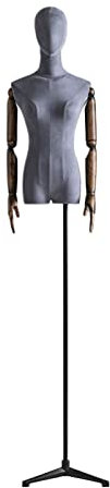 Weibliche Schaufensterpuppe, Torso, Körper, Bekleidungsgeschäft, Modell-Requisiten mit Kopf, Armen, Schneiderpuppe mit Metallstativ für Schaufensterdekoration,